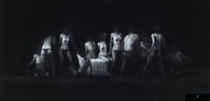 Xavier Jambon, L'Eveil, 2017, acrylique sur toile, 140 x 70 cm
