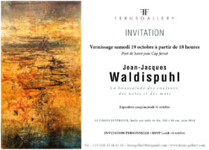 Carton d'invitation au vernissage de Jean-Jacques Waldispuhl à la Ferus Gallery