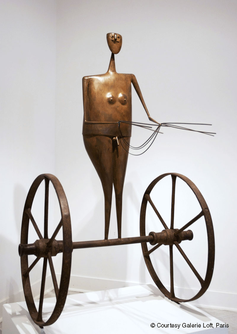 The Ferus Gallery thanks the Loft Gallery in Paris for its efforts in making Philippe Hiquily's Aurige available and exhibited in the Ferus Gallery premises.